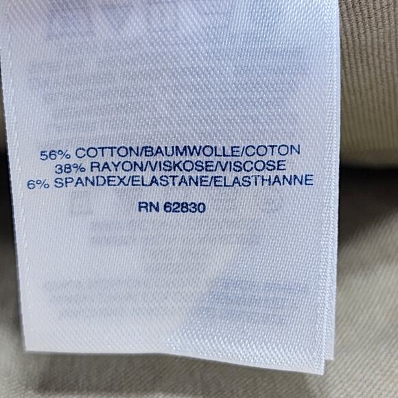 Lands End Pants Womens 22W Tan Khaki Mid Rise Slim Leg Crop Capri Stretch Office - Picture 5 of 12